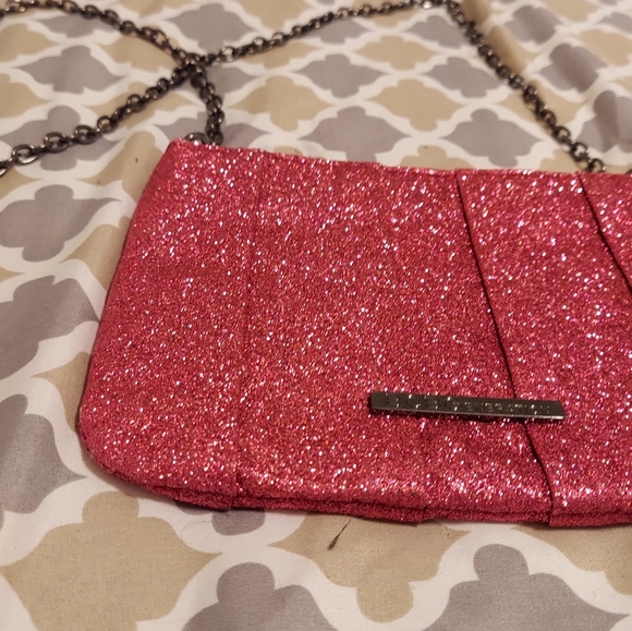NWOT Sparkly glitter Pink Barbie BCBG purse - Picture 3 of 6